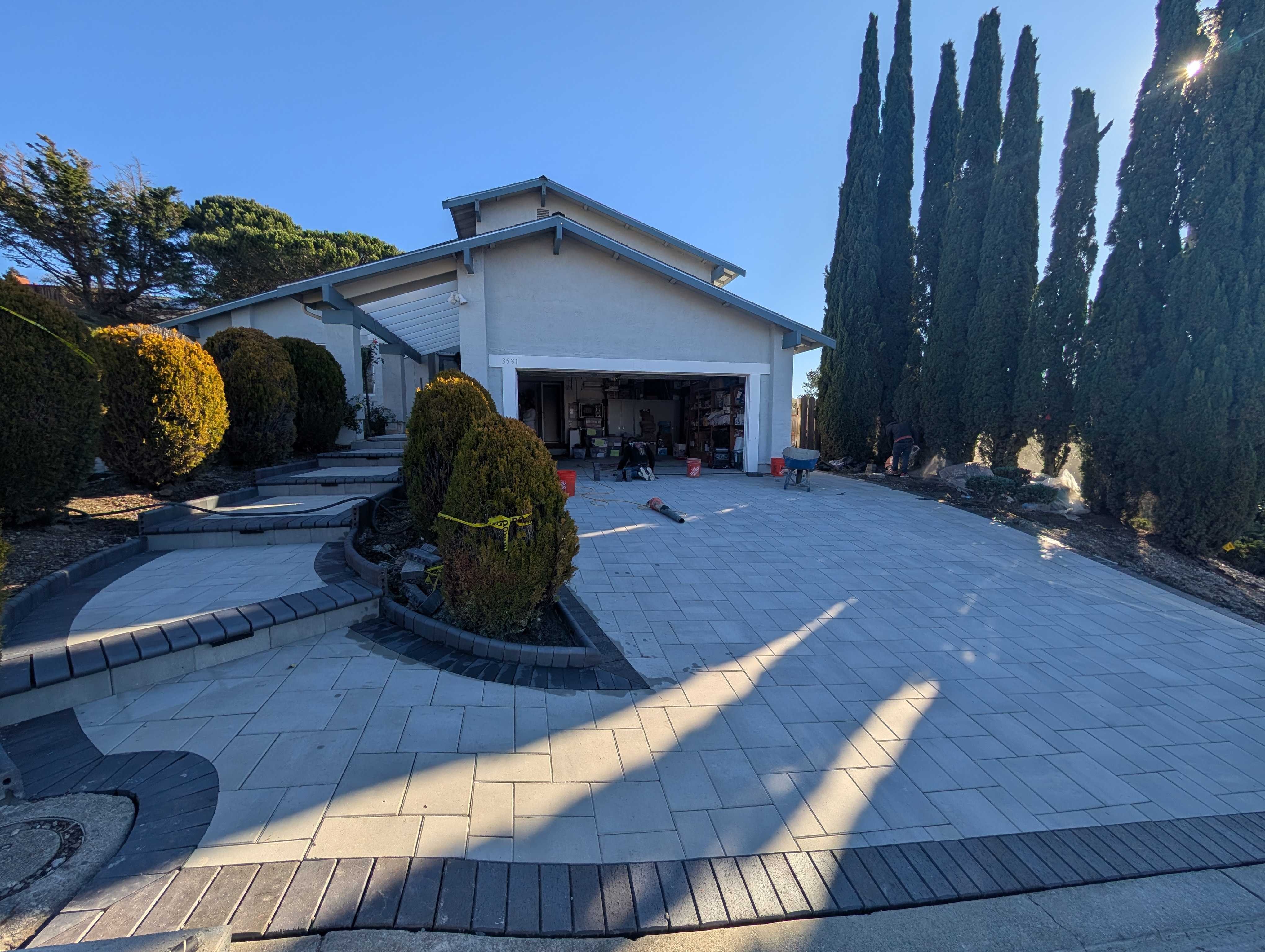 fg-pavers-and-turf-hayward-driveway-walkway-lighting-progress-61.jpg Paver driveway border and step area — progress in Hayward